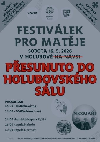 Festiválek pro Matěje - ZMĚNA
