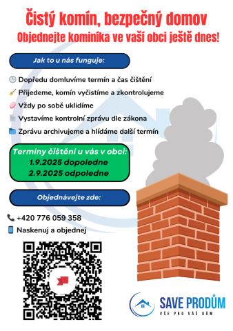Čištění komínů Holubov