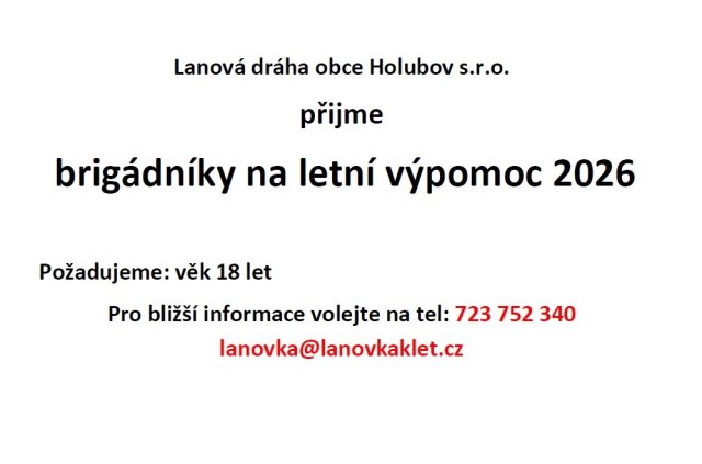 Brigáda Lanovka Kleť 2026