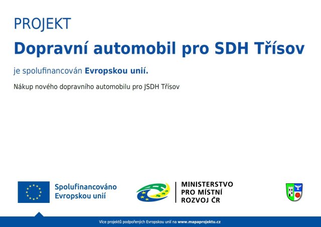 Dopravní automobil pro SDH Třísov