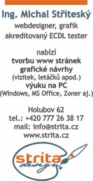 Ing. Michal StYíteský - webdesigner, grafik, akreditovaný ECDL tester