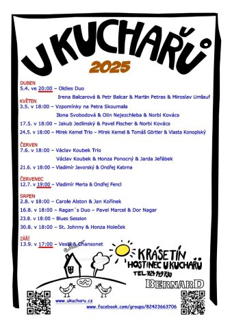 U KUCHAŘŮ - PROGRAM 2025