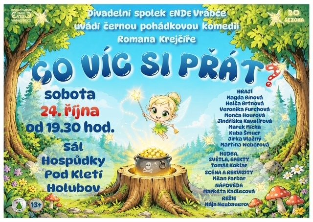 Co víc si přát. Divadelní pohádková komedie Romana Krejčíře.